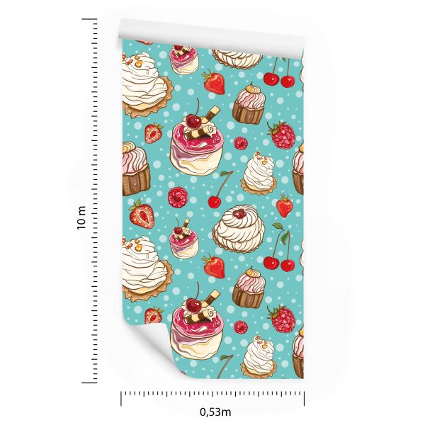 Behang Kleurrijke Fruitcakes - Afbeelding 8