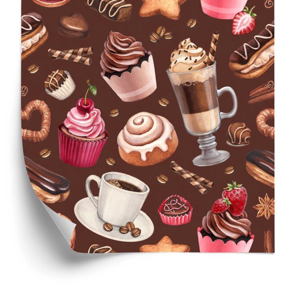 Behang Koffie Met Snoep