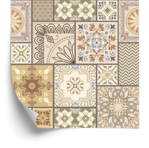 Behang Abstract Mozaïek In De Vorm Van Patchwork