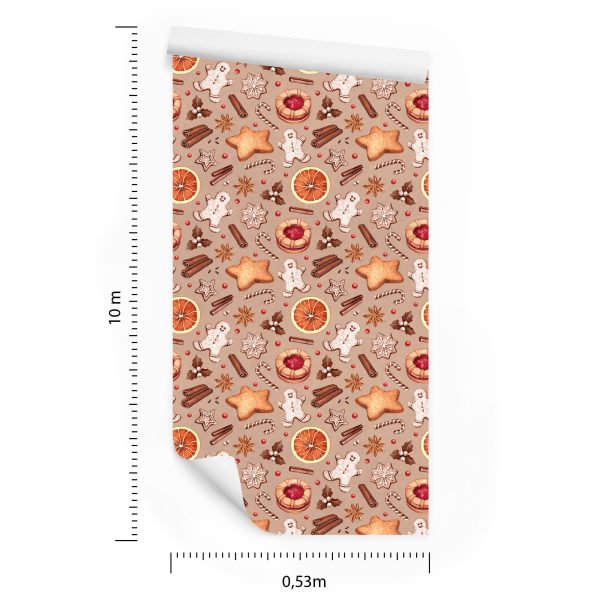 Behang Kerst Peperkoek - Afbeelding 8