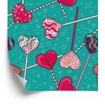 Behang Kleurrijke Lolly's Met Patronen