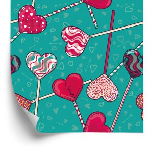 Behang Kleurrijke Lolly's Met Patronen