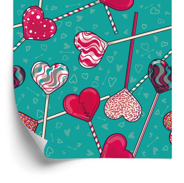 Behang Kleurrijke Lolly's Met Patronen