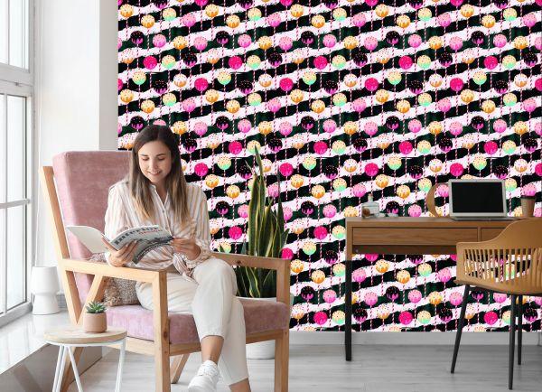 Behang Kleurrijke Lolly's Op Een Zigzagachtergrond - Afbeelding 7
