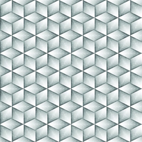 Behang Grijze Kubussen - 3D-Effect - Afbeelding 2