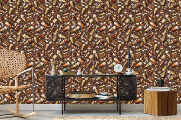 Behang Chocolade Snoepjes - Afbeelding 5
