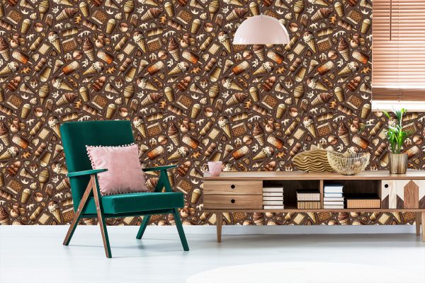Behang Chocolade Snoepjes - Afbeelding 6