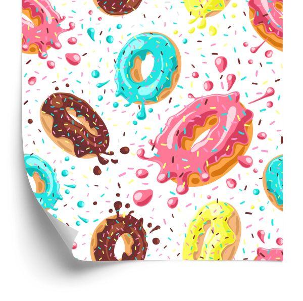 Behang Kleurrijke Donuts Met Glazuur