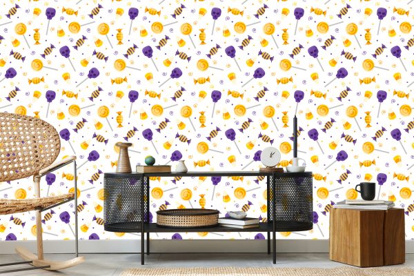 Behang Snoepjes Voor Halloween - Afbeelding 5
