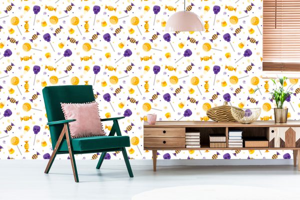 Behang Snoepjes Voor Halloween - Afbeelding 6