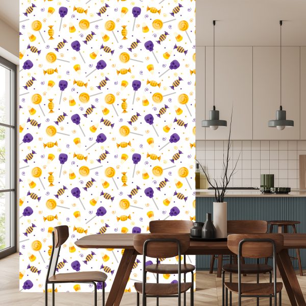 Behang Snoepjes Voor Halloween - Afbeelding 4