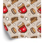 Behang Kerstsnoepjes
