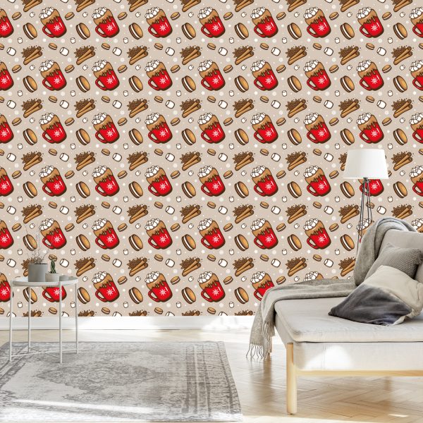 Behang Kerstsnoepjes - Afbeelding 3