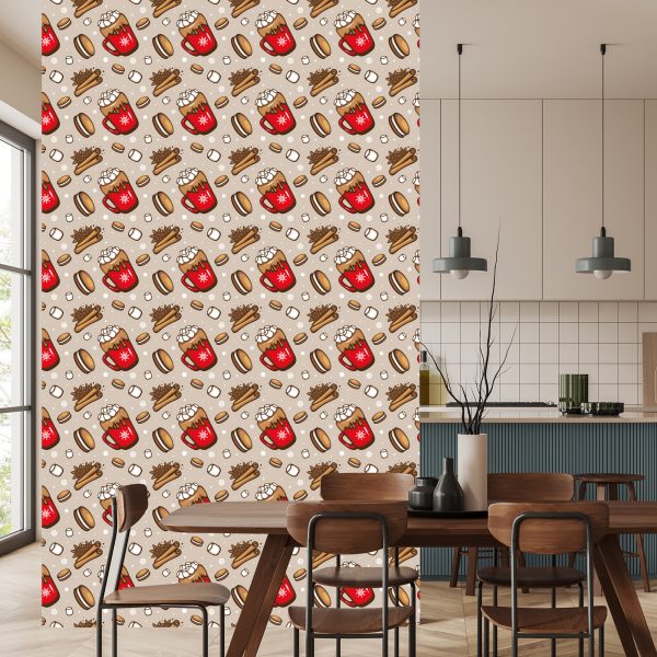 Behang Kerstsnoepjes - Afbeelding 4