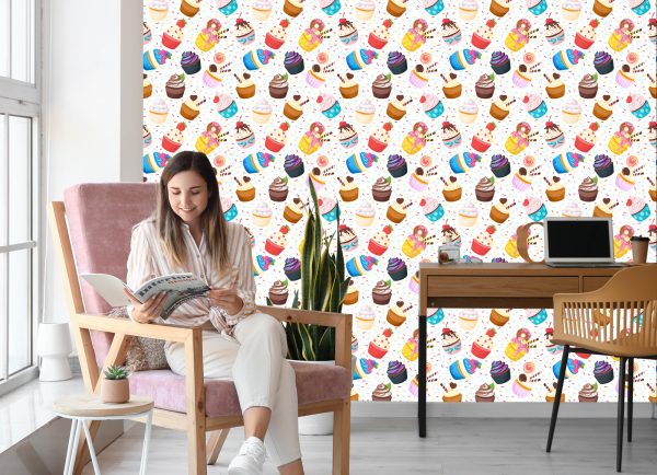 Behang Kleurrijke Muffins - Afbeelding 7