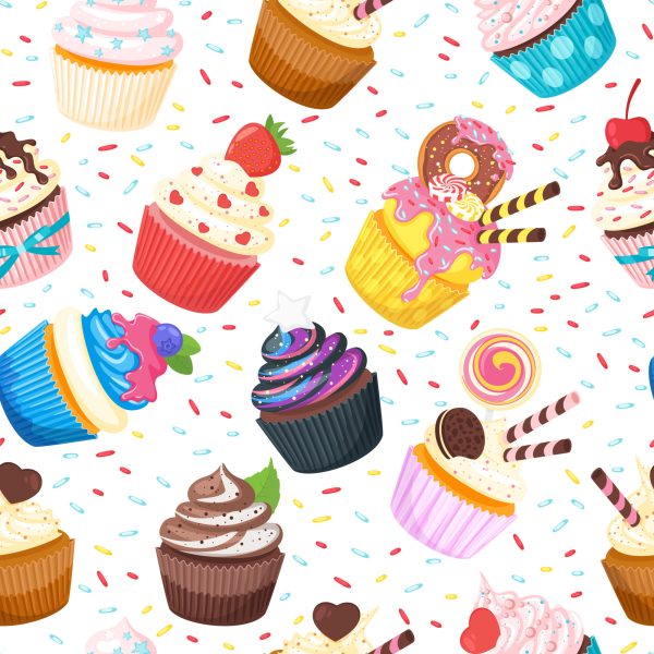 Behang Kleurrijke Muffins - Afbeelding 2