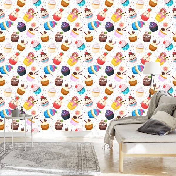 Behang Kleurrijke Muffins - Afbeelding 3