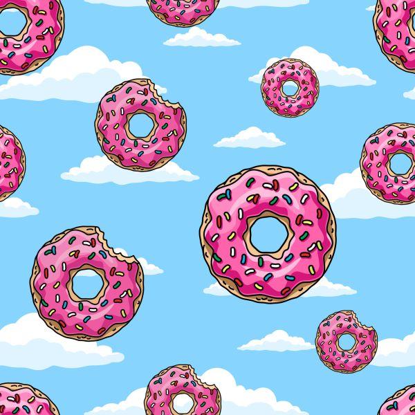 Behang Donuts In De Wolken - Afbeelding 2