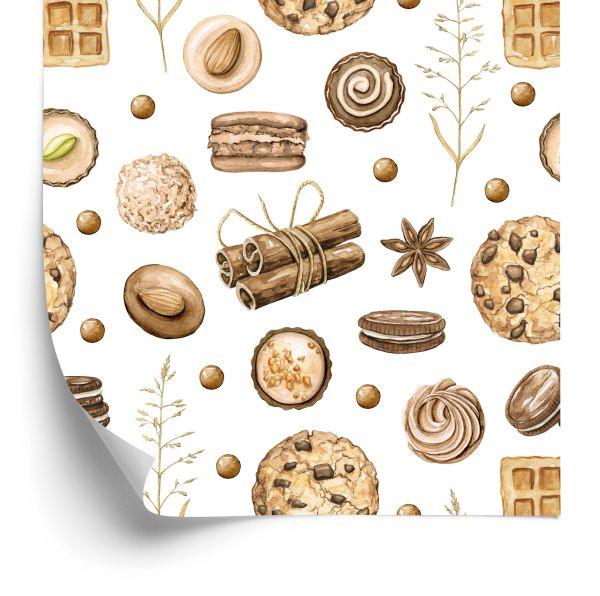 Behang Kleurrijke Koekjes Met Kaneel