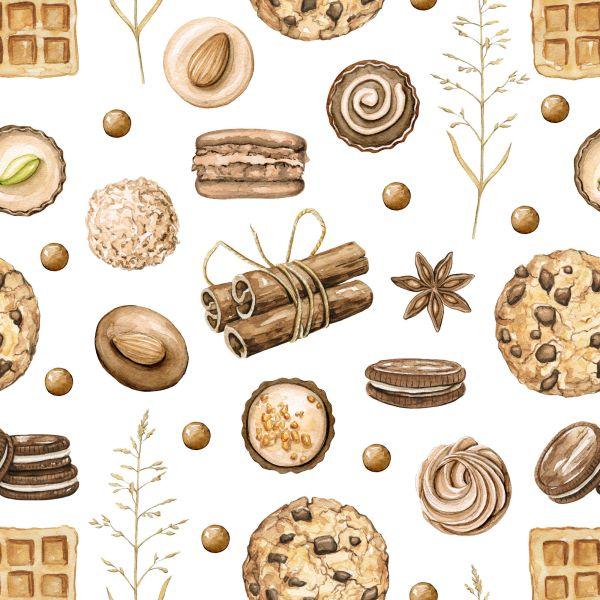 Behang Kleurrijke Koekjes Met Kaneel - Afbeelding 2