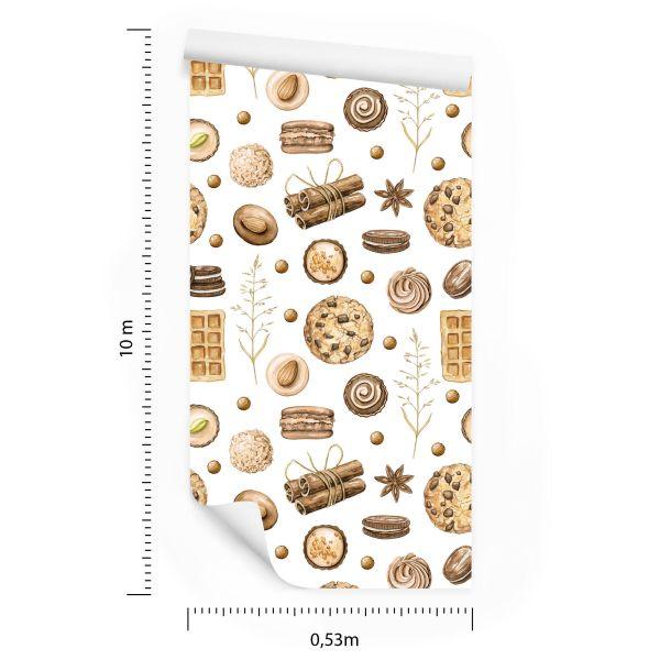 Behang Kleurrijke Koekjes Met Kaneel - Afbeelding 8