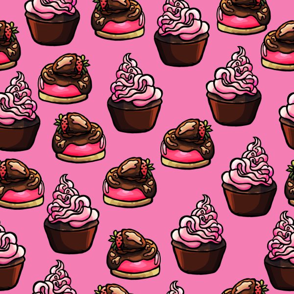 Behang Cupcakes - Afbeelding 2
