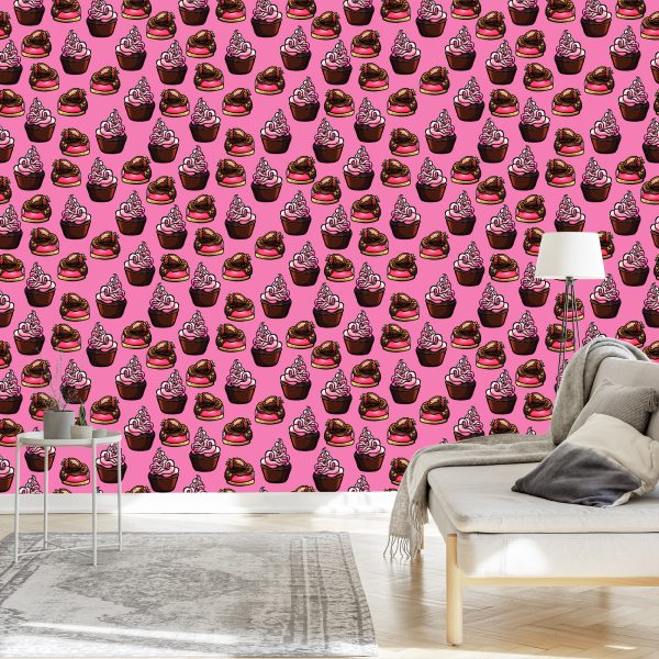 Behang Cupcakes - Afbeelding 3