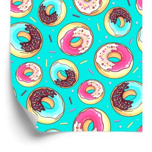 Behang Kleurrijke Donuts Met Hagelslag