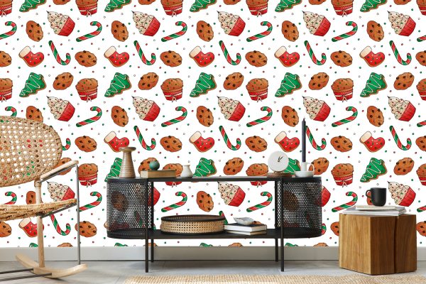 Behang Kerstsnoepjes - Afbeelding 5