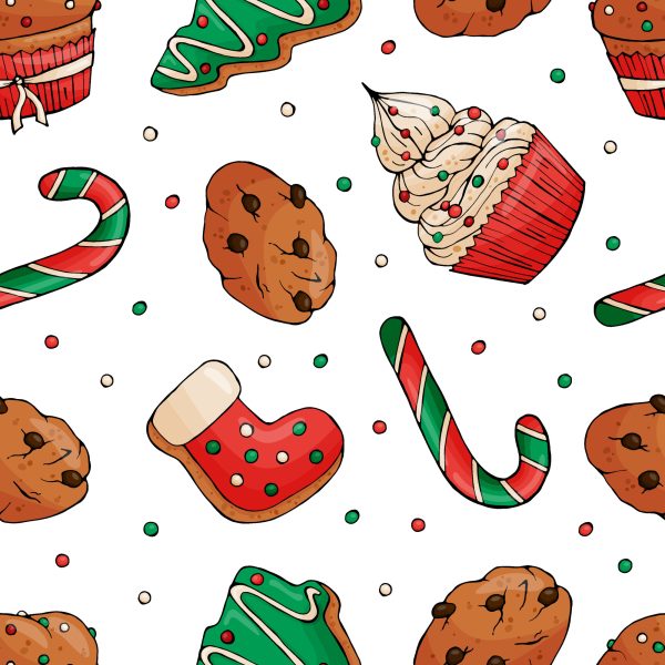 Behang Kerstsnoepjes - Afbeelding 2