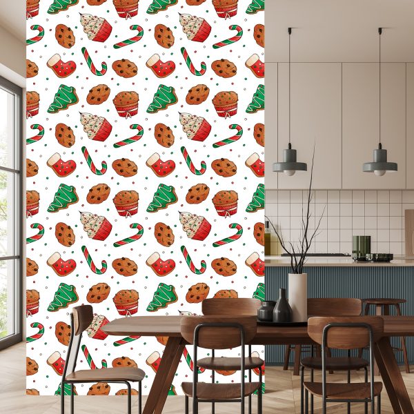 Behang Kerstsnoepjes - Afbeelding 4