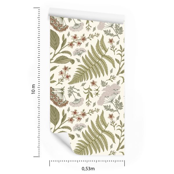 Behang Veldplanten In Retrostijl - Afbeelding 8