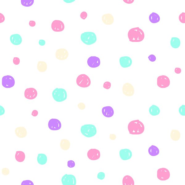 Behang Voor Kinderen - Pastelkleurige Stippen - Afbeelding 2