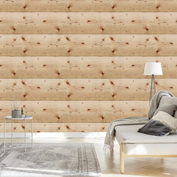 Behang Horizontale Houten Planken - Afbeelding 3
