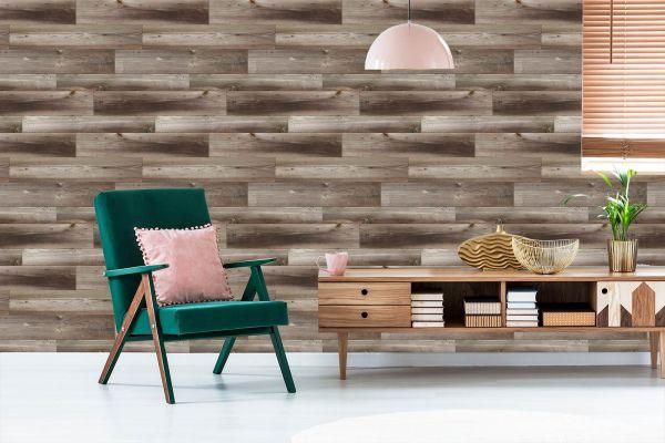 Behang Modern Houten Plankenpatroon - Afbeelding 6