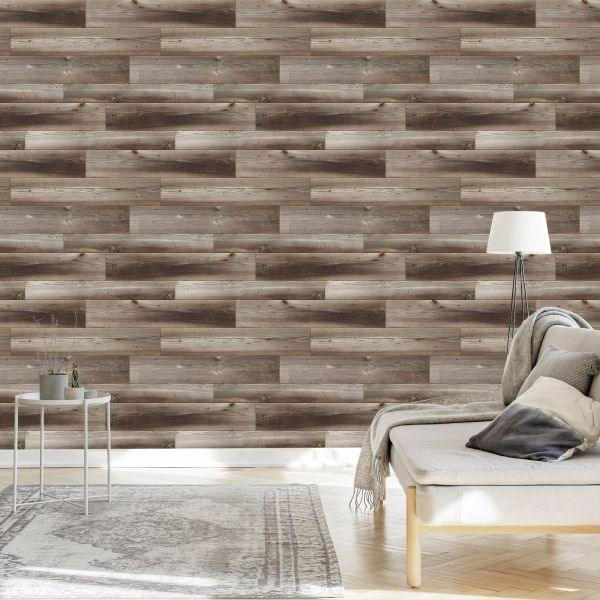 Behang Modern Houten Plankenpatroon - Afbeelding 3