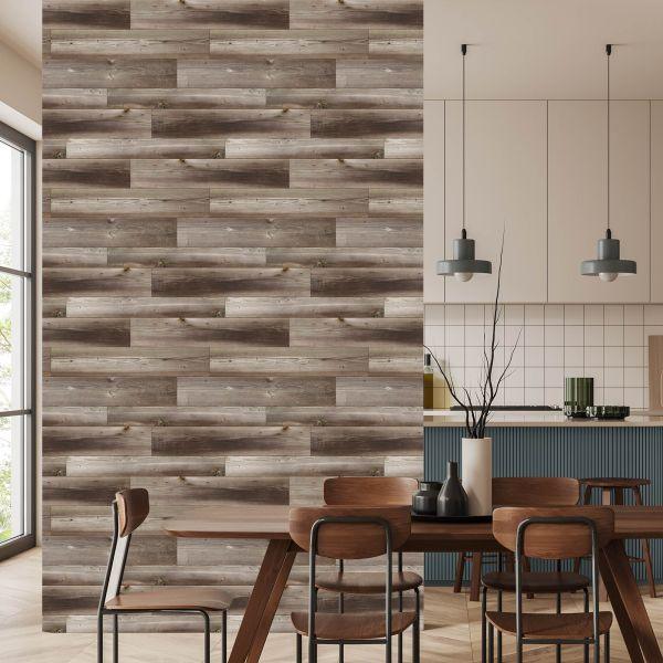 Behang Modern Houten Plankenpatroon - Afbeelding 4