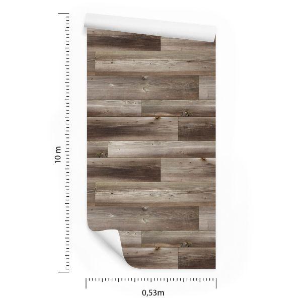 Behang Modern Houten Plankenpatroon - Afbeelding 8