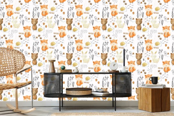 Behang Aquarel Dieren - Afbeelding 5