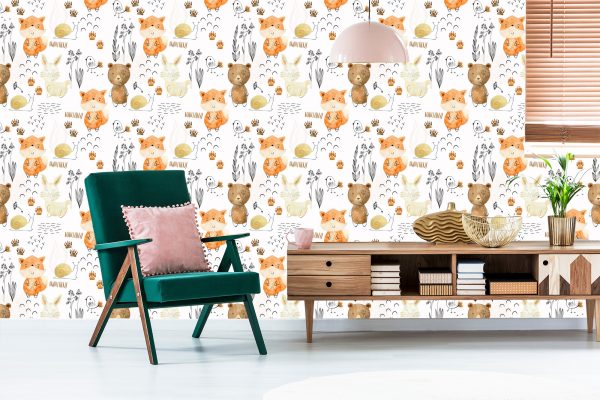 Behang Aquarel Dieren - Afbeelding 6