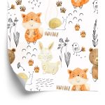 Behang Aquarel Dieren