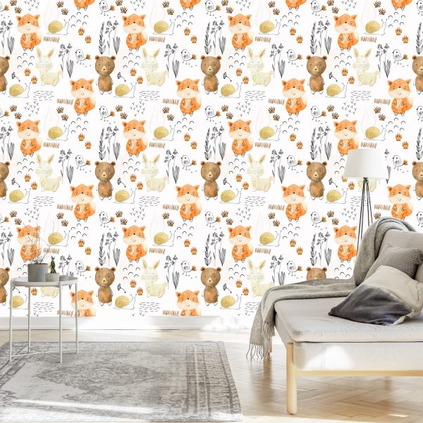Behang Aquarel Dieren - Afbeelding 3
