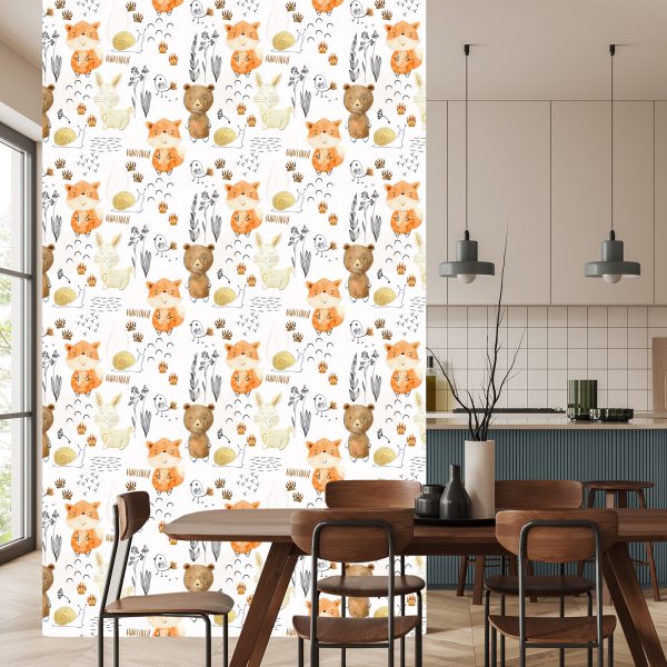 Behang Aquarel Dieren - Afbeelding 4