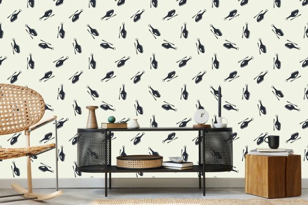 Behang Minimalistische Helikopters - Afbeelding 5