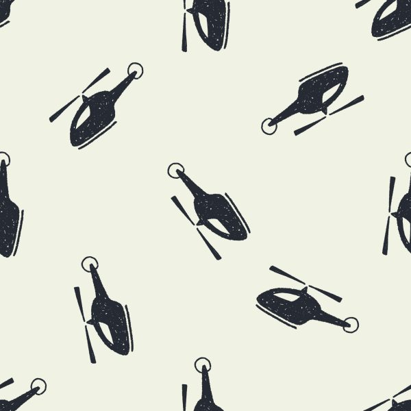 Behang Minimalistische Helikopters - Afbeelding 2