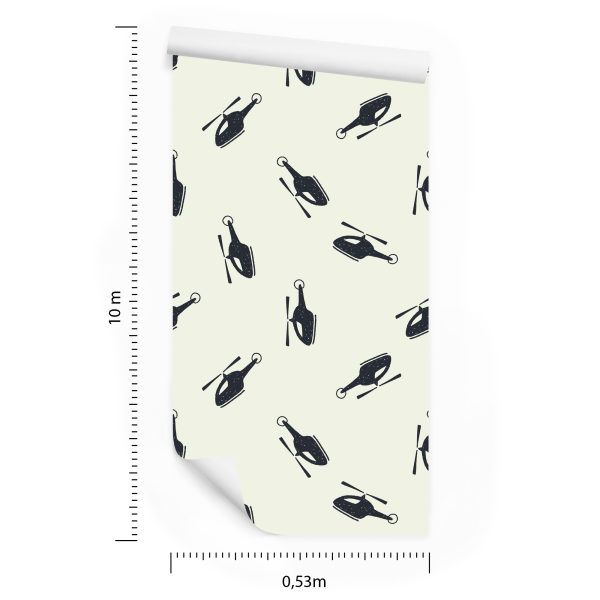 Behang Minimalistische Helikopters - Afbeelding 8