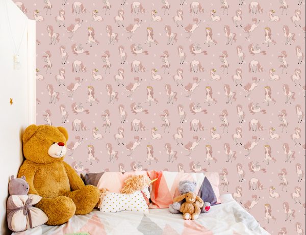 Behang Voor Kinderen - Schattige Eenhoorns - Afbeelding 6