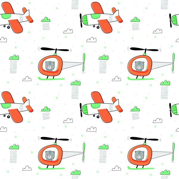Behang Teddyberen In Helikopters - Afbeelding 2
