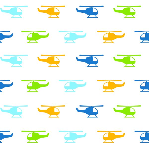 Behang Kleurrijke Minimalistische Helikopters - Afbeelding 2
