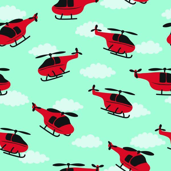 Behang Rode Helikopters - Afbeelding 2